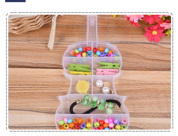 Transparent plastic box violin multifunctional classification storage box Transparent plastic box violin multifunctional classification storage box