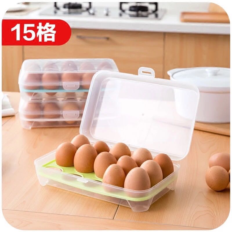 Refrigerator egg box food preservation box egg holder egg box kitchen transparent plastic box put eggs storage box
