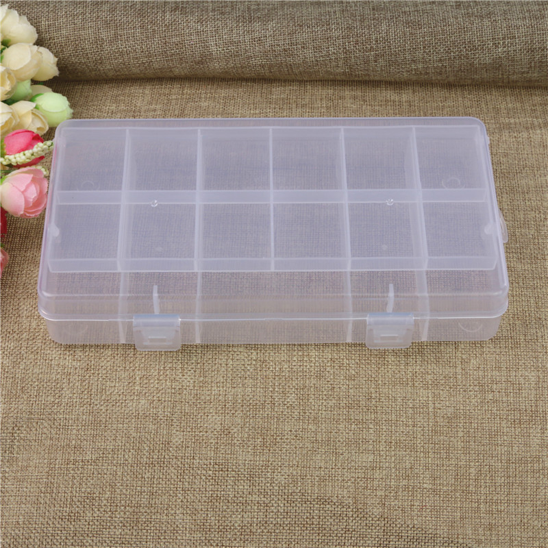 Transparent plastic box double flip classification box storage box