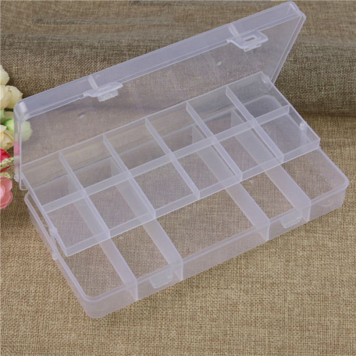Transparent plastic box double flip classification box storage box
