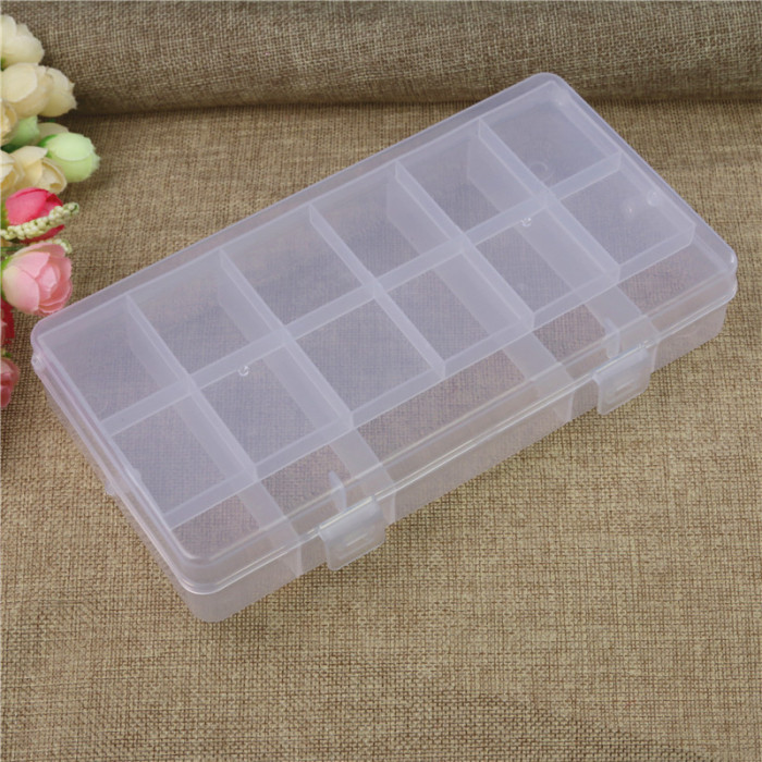 Transparent plastic box double flip classification box storage box