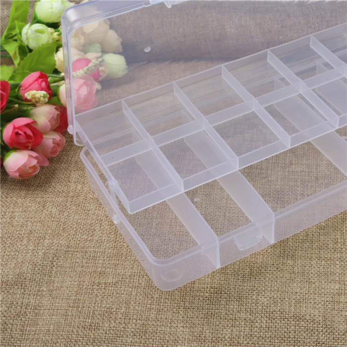 Transparent plastic box double flip classification box storage box