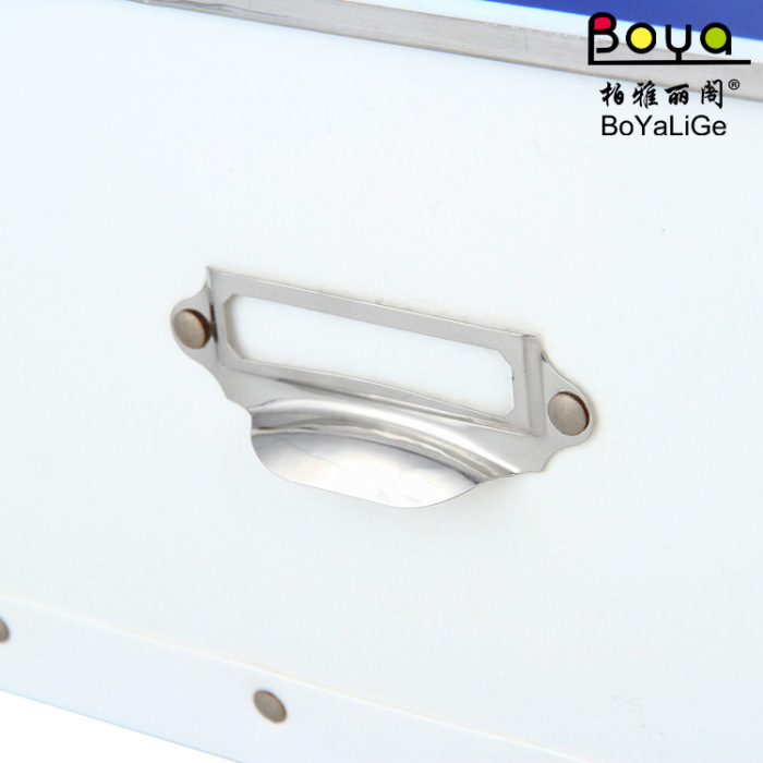 Three sets of transparent plastic box box color printing factory direct shoebox metal edging box