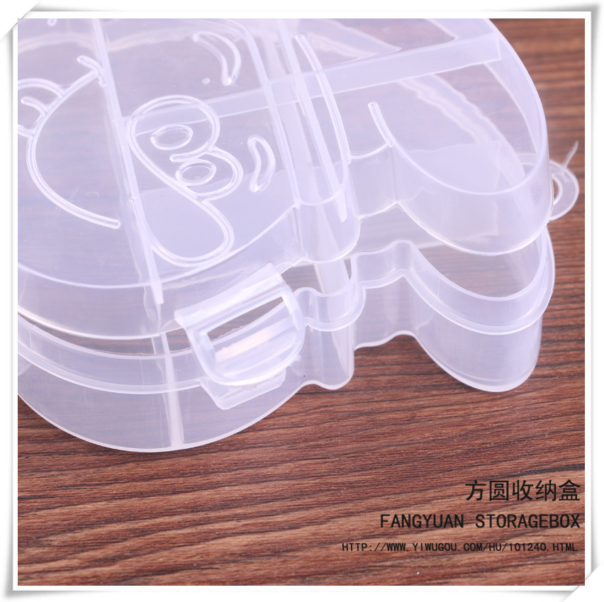 Cartoon Image Storage Box Multi-Function Storage Box Transparent Plastic Box