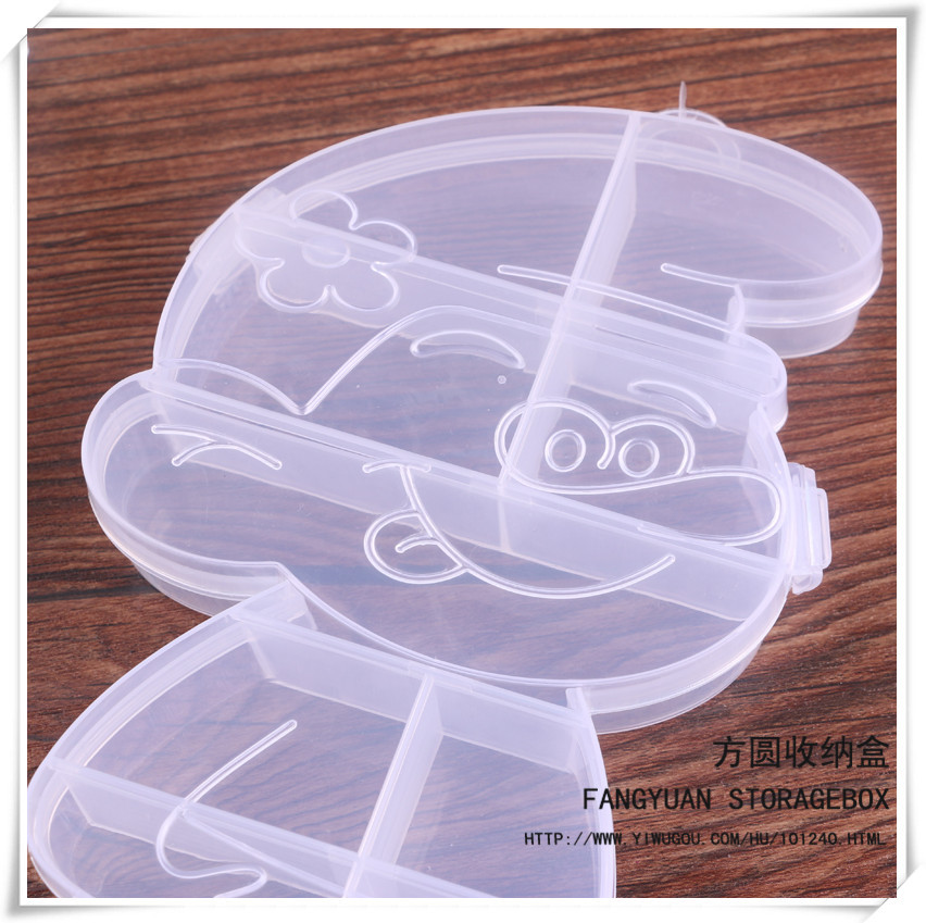 Cartoon Image Storage Box Multi-Function Storage Box Transparent Plastic Box