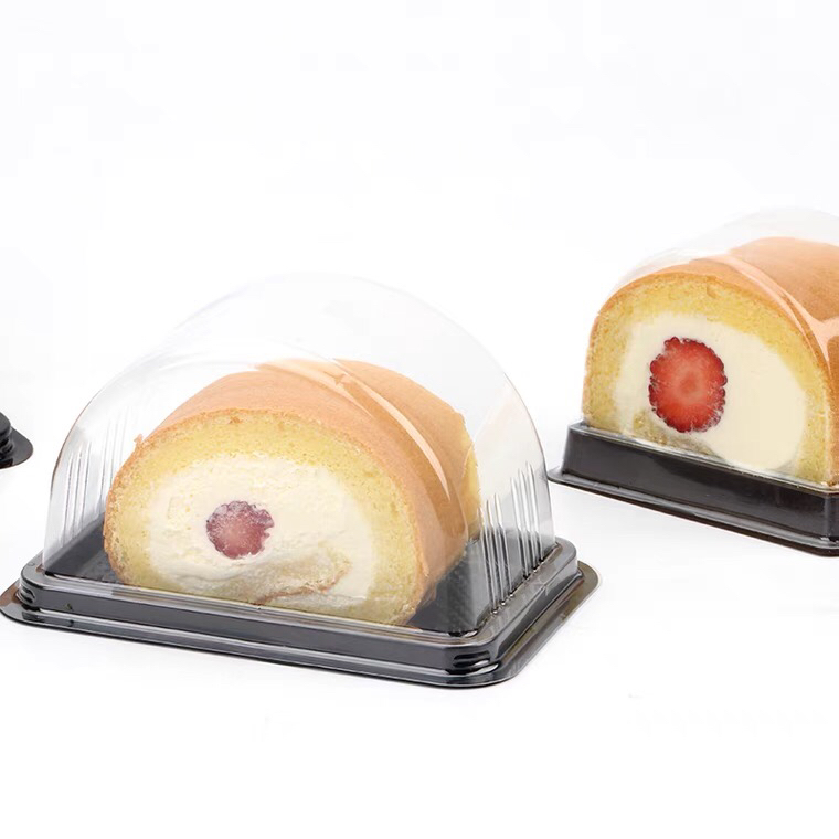 Disposable Transparent Plastic Box Donut Egg Tart Dessert Box Baking Cake Blister Bulk Dessert Packaging Box