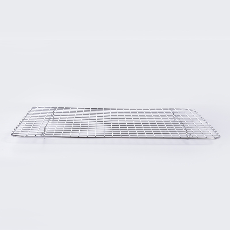 Stainless Steel Barbecue Wire Mesh Rectangular 37X25 Large Mesh Mesh Plate Cardboard OPP Bag Packaging Can Be FBA