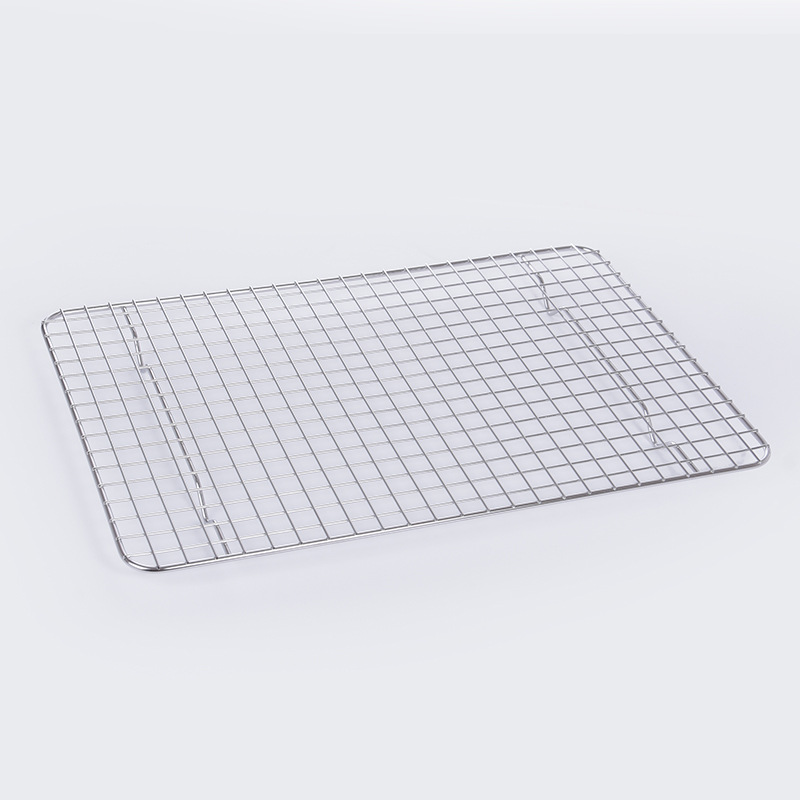 Stainless Steel Barbecue Wire Mesh Rectangular 37X25 Large Mesh Mesh Plate Cardboard OPP Bag Packaging Can Be FBA