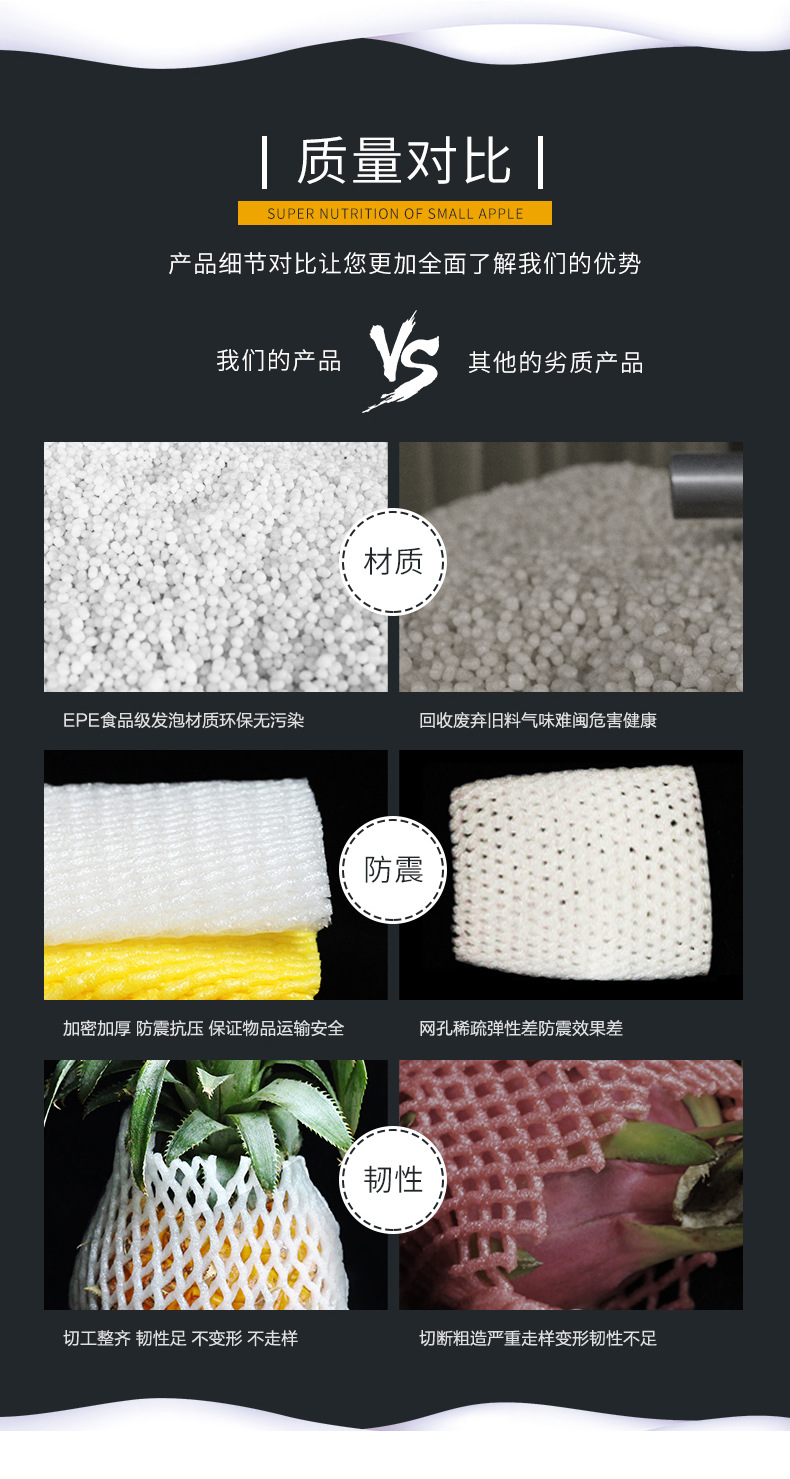 Fruit Plastic Net Cover Apple Pear Egg Macaque Peach Shockproof Foam Packaging Strawberry Thickened Protection Mesh Bag