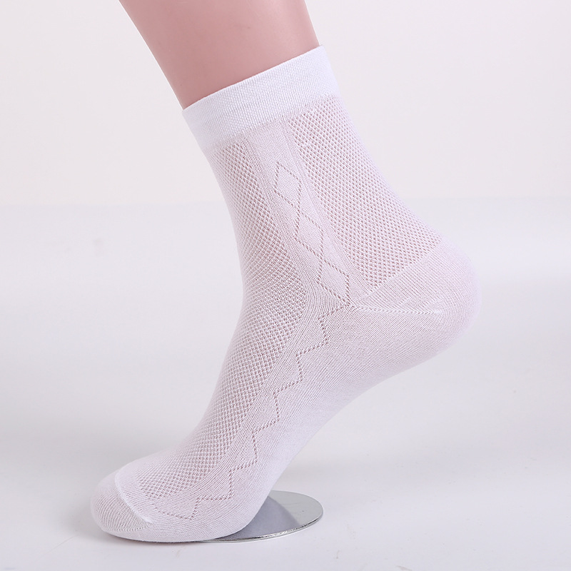 Liaoyuan Socks Spring and Autumn Independent Packaging Combed Cotton Long Socks Men&#039;s Lightweight Cotton Socks Mesh Breathable Clean Version Business Men Socks