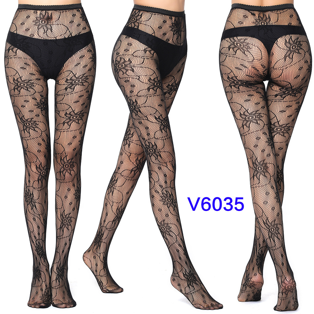 Factory Sales Mesh Stockings Sexy Stockings Bottoming Pantyhose Fishnet Eyes Jacquard Mesh Stockings Independent Packaging