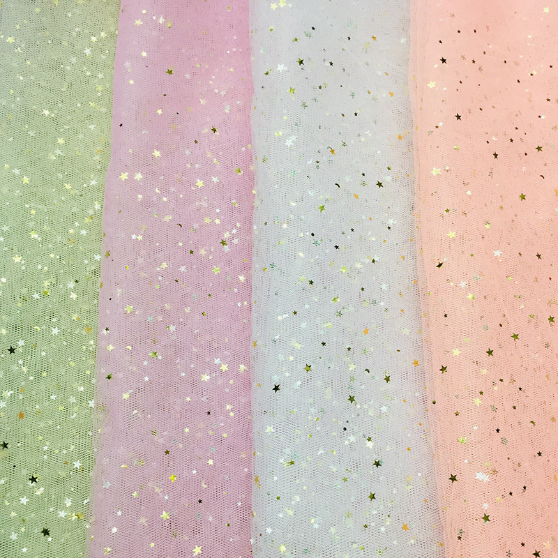 Hard Xingyue Gold Leaf Mesh Cloth Mesh Fantasy Flowers Wedding Car Gift Packaging Women&#039;s Clothing   Material Mesh