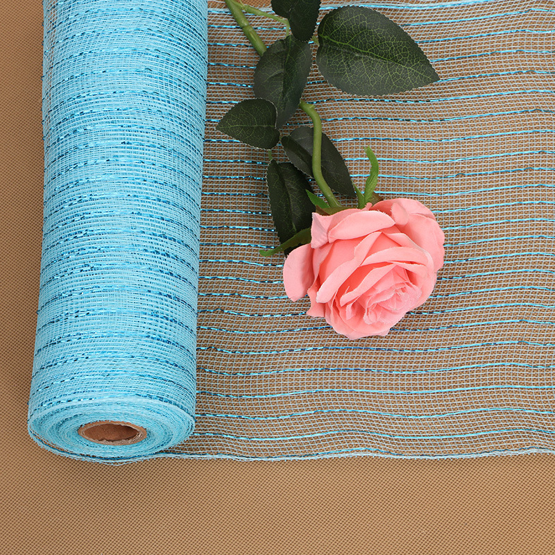 Packaging Mesh Packaging Net for Flowers Wedding Arrangement 26cm 10 Yards Material Mesh Gold Silk Plastic Mesh