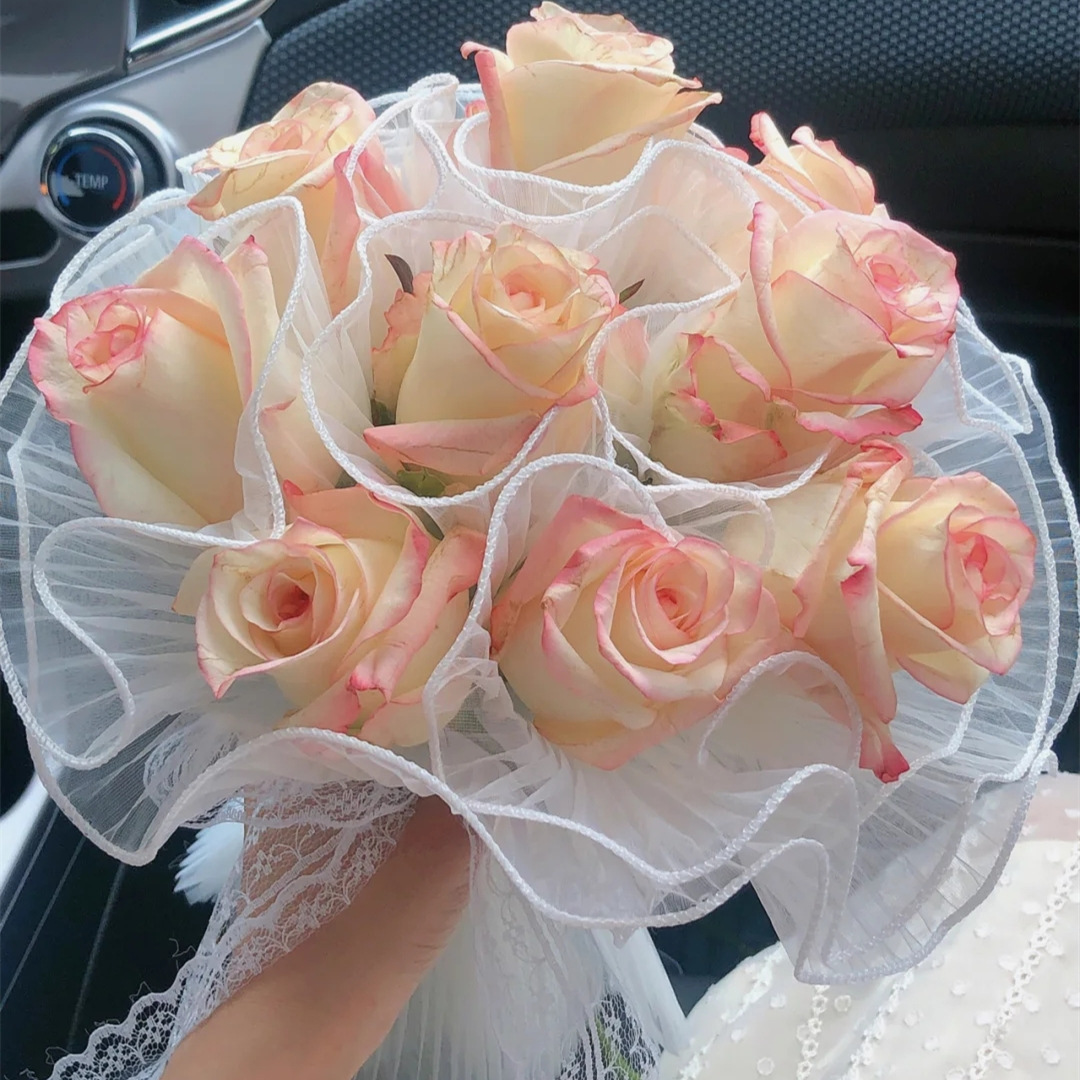 Wave Yarn Korean Style Wave Yarn Floral Material Cake Surrounding Border Decorative Mesh Fresh Bouquet Packaging Material Voile Wave Yarn Korean Style Wave Yarn Floral Material Cake Surrounding Border Decorative Mesh Fresh Bouquet Packaging Material Voile