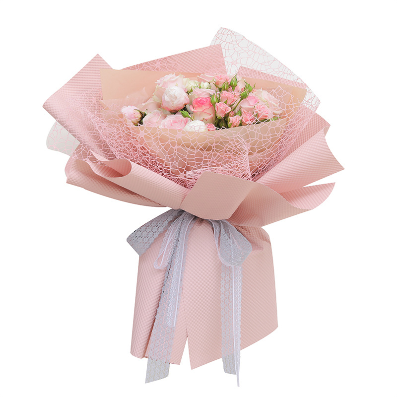 Korean Jacquard Net Bouquet Handmade DIY Bag Stained Paper Hollow Yarn Silk Coarse Mesh Flower Packaging Yarn Material