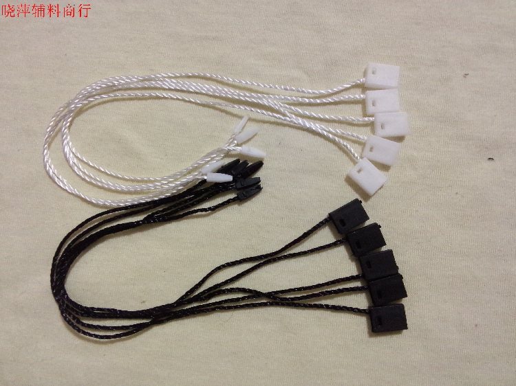 Small Square Buckle Black and White 2 Colors Charm Bracelet Spot Single Hand Rope Universal Hang Rope Tag String Snap Fastener
