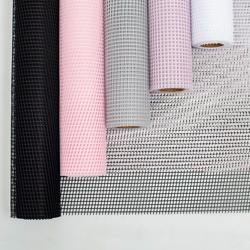 New Korean Grid Yarn Hollow Mesh Flower Packaging Material Hard Gauze Material Mesh