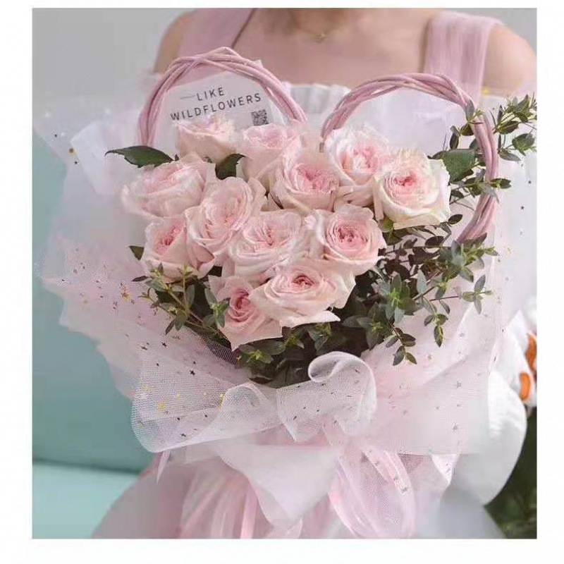 Material Mesh Star Moon Voile Bouquet Packaging Supplies Stained Paper Flower Shop Floral Material Rose Material