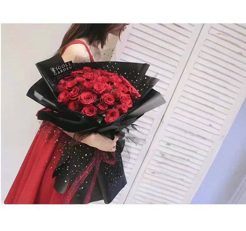Material Mesh Star Moon Voile Bouquet Packaging Supplies Stained Paper Flower Shop Floral Material Rose Material