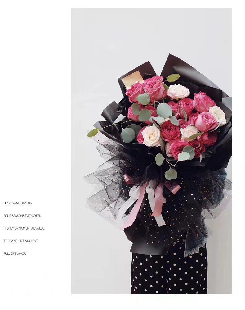 Material Mesh Star Moon Voile Bouquet Packaging Supplies Stained Paper Flower Shop Floral Material Rose Material