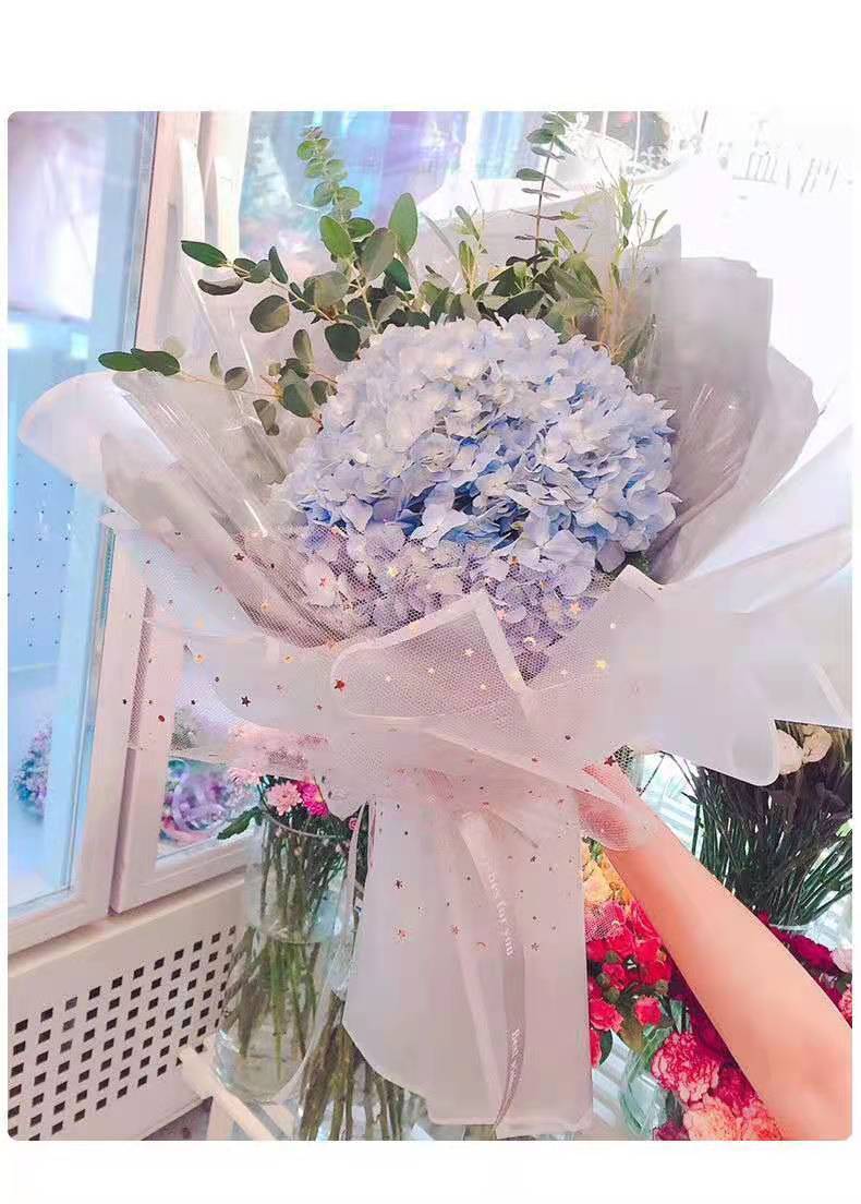 Material Mesh Star Moon Voile Bouquet Packaging Supplies Stained Paper Flower Shop Floral Material Rose Material