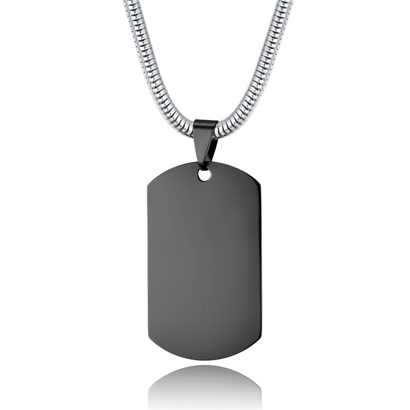 Titanium Steel Dog Tag Stainless Steel Hang Tag Metal Dog Tag Wholesale Lettering Custom Premium Gifts Custom Logo