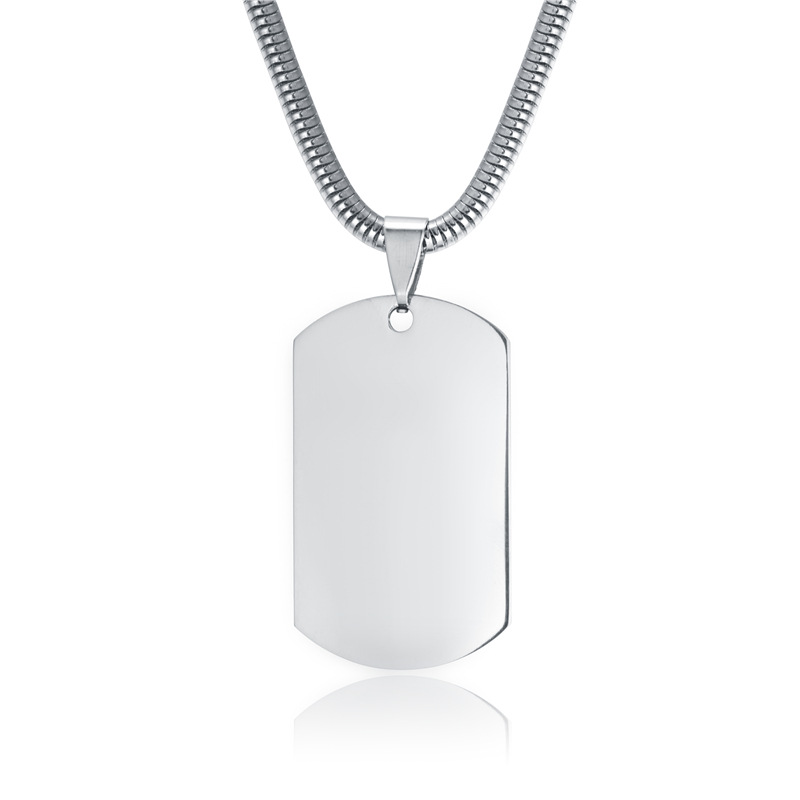 Titanium Steel Dog Tag Stainless Steel Hang Tag Metal Dog Tag Wholesale Lettering Custom Premium Gifts Custom Logo