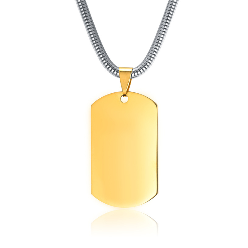 Titanium Steel Dog Tag Stainless Steel Hang Tag Metal Dog Tag Wholesale Lettering Custom Premium Gifts Custom Logo