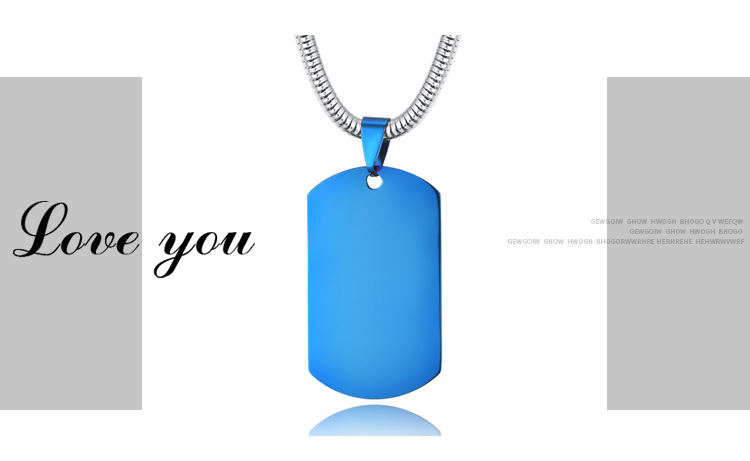 Titanium Steel Dog Tag Stainless Steel Hang Tag Metal Dog Tag Wholesale Lettering Custom Premium Gifts Custom Logo