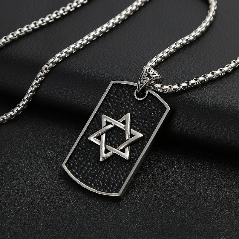 Hip hop jewelry necklace Japanese and Korean personality vintage men&#039;s necklace accessories hip-hop hang tag accessories a generation hair