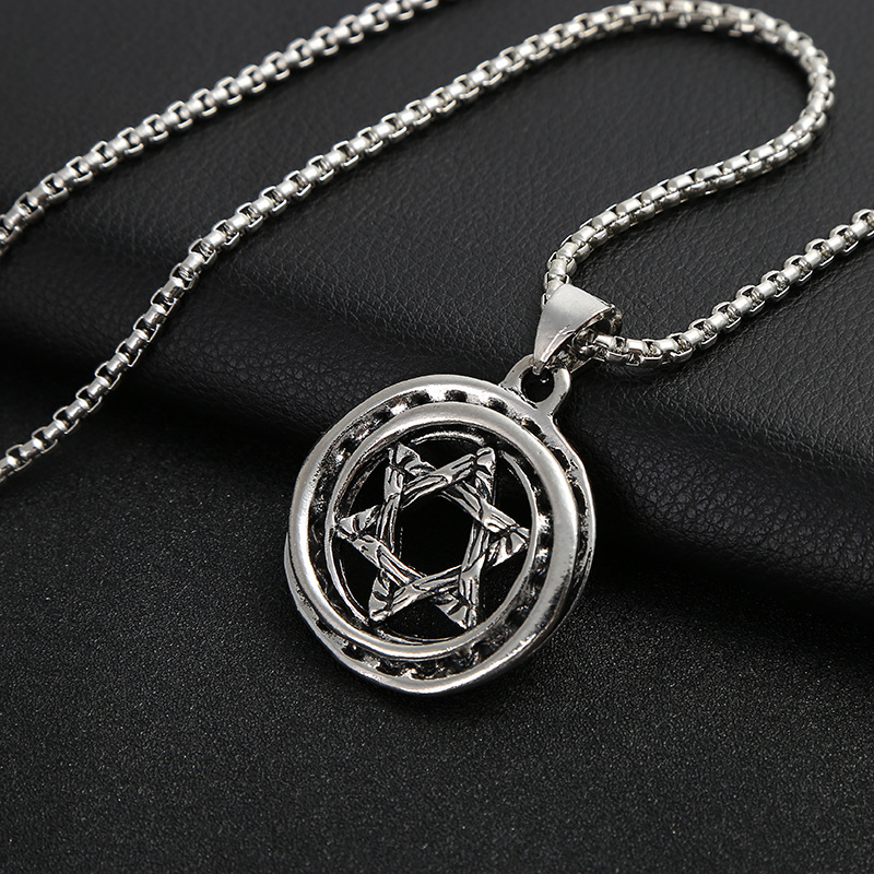 Hip hop jewelry necklace Japanese and Korean personality vintage men's necklace accessories hip-hop hang tag accessories a generation hair