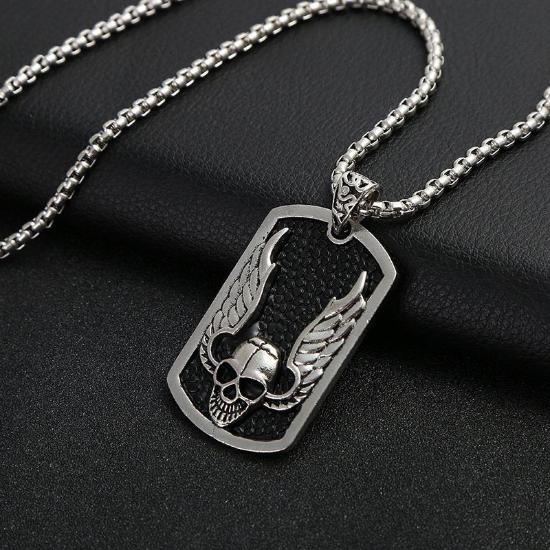 Hip hop jewelry necklace Japanese and Korean personality vintage men's necklace accessories hip-hop hang tag accessories a generation hair