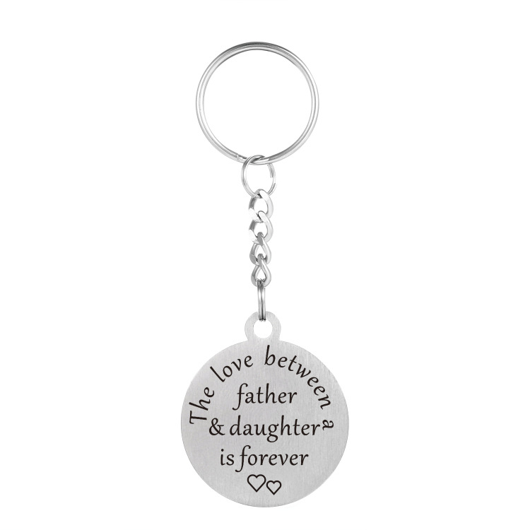 European and American Popular English Lettering Stainless Steel Pendant DIY Necklace Key Chain Hang Tag Set Wholesale Trendy Style