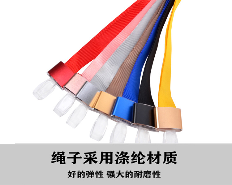 Customized Rope Printed Logo Nylon Sling Name Tag Hang Rope Work Card Rope Access Control Badge Lanyard 1.5cm Wide