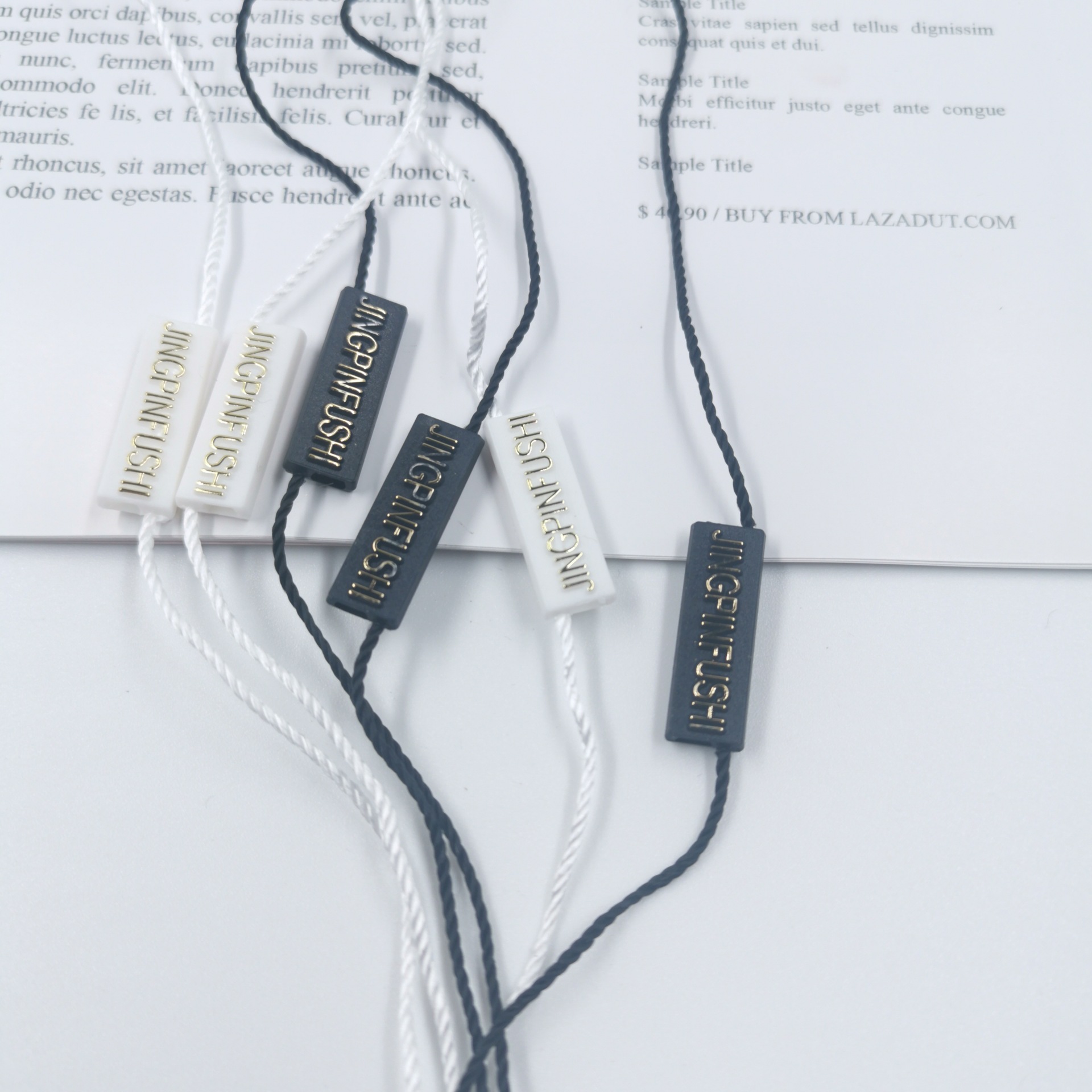 Double Plug Charm Bracelet Hang Rope Disposable Clothing Hang Rope Double Fork Hand Rope Label Tag Rope Spot Goods Can Be Customized