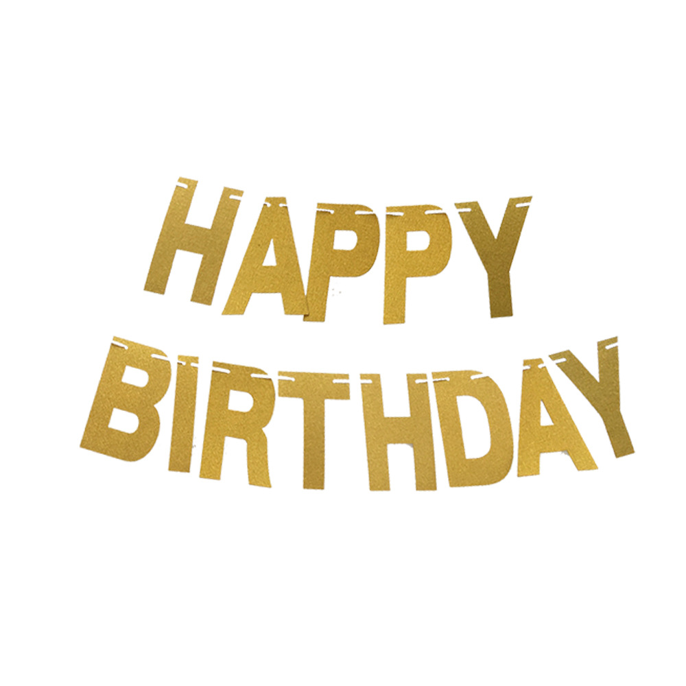 Factory Direct Sales Glitter Happy Birthday Golden Silver Letter Hang Tag Latte Art Birthday Party Hanging Flag Factory Direct Sales Glitter Happy Birthday Golden Silver Letter Hang Tag Latte Art Birthday Party Hanging Flag