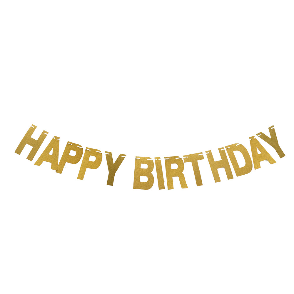 Factory Direct Sales Glitter Happy Birthday Golden Silver Letter Hang Tag Latte Art Birthday Party Hanging Flag Factory Direct Sales Glitter Happy Birthday Golden Silver Letter Hang Tag Latte Art Birthday Party Hanging Flag