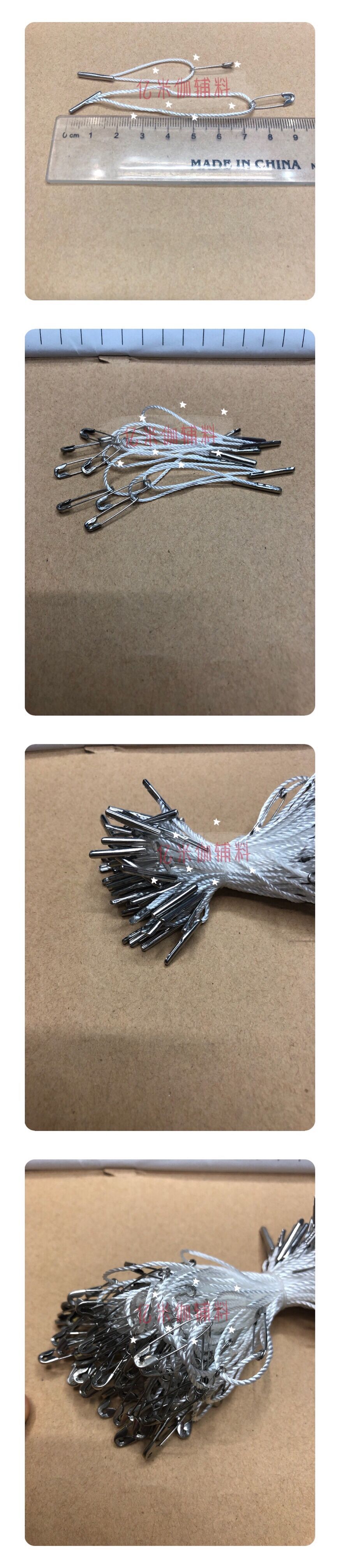 Hanging Rope Pin Copper Iron Buckle Hanging Rope Custom Clothes Hang Tag String And Pin 