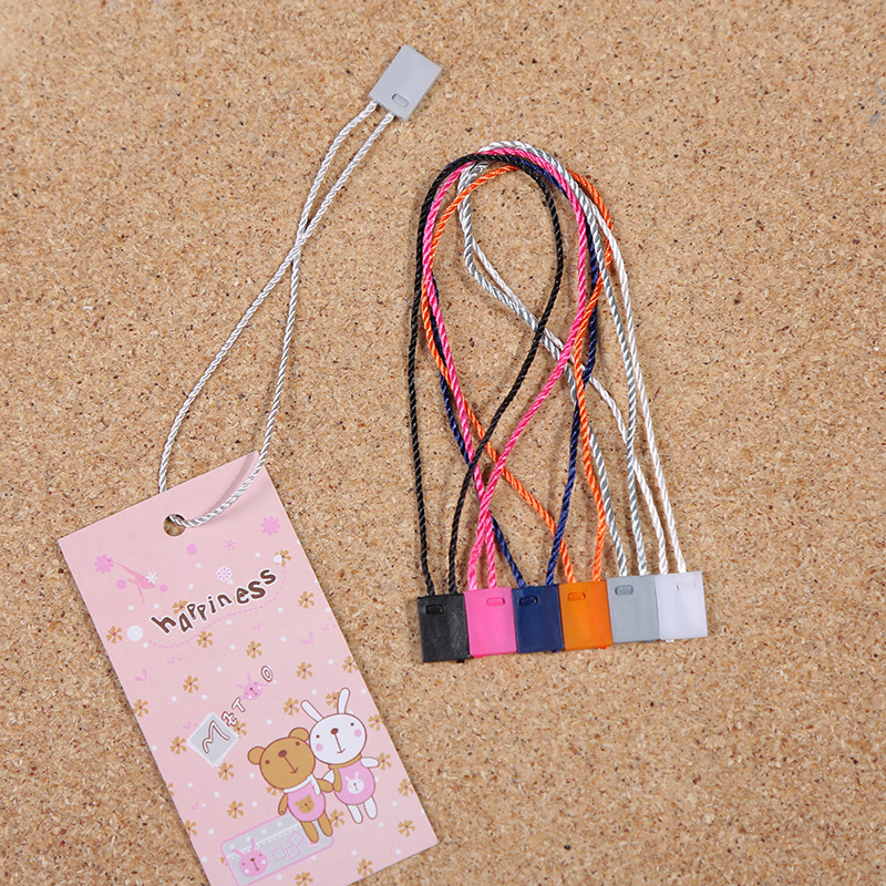 Creative Best-Seller Clothing Tag Hang Rope Square Head Plastic Universal Charm Bracelet Pin Clasp Yiwu Factory Wholesale Customization