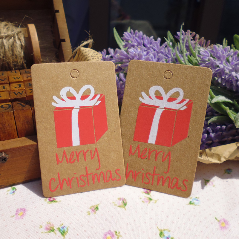 Christmas Hang Tag Set Amazon Hot Selling Kraftpaper Christmas Decoration Tag Christmas Tree Old Man Party Card