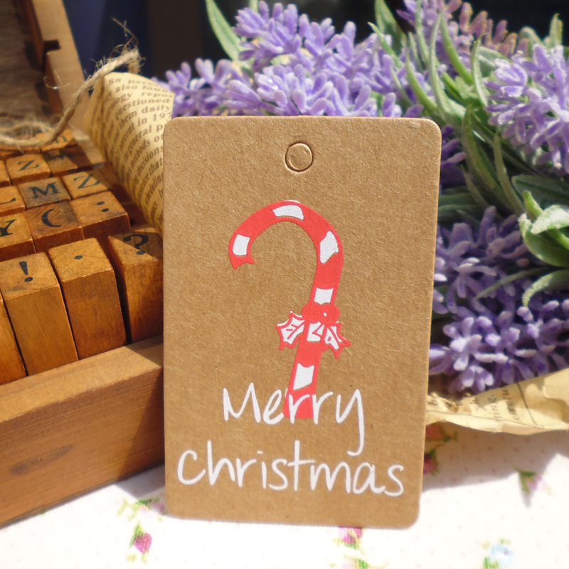 Christmas Hang Tag Set Amazon Hot Selling Kraftpaper Christmas Decoration Tag Christmas Tree Old Man Party Card