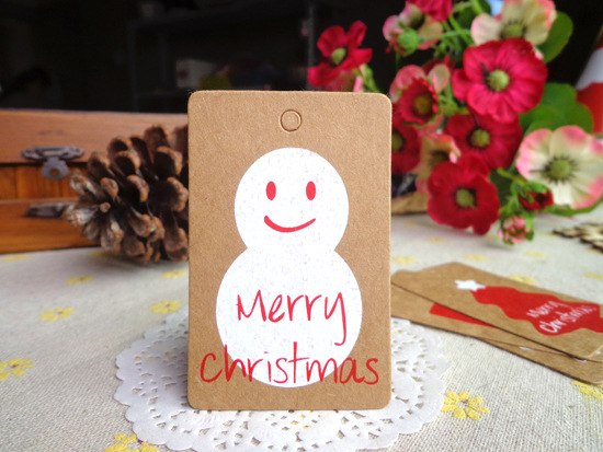 Christmas Hang Tag Set Amazon Hot Selling Kraftpaper Christmas Decoration Tag Christmas Tree Old Man Party Card