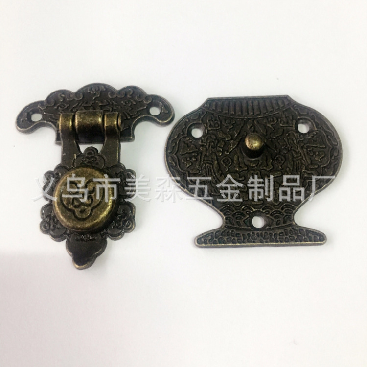Factory Direct Sales Zinc Alloy Antique Camphorwood Box Lock Lock Airplane Case Lock Furniture Lock Wooden Box Lock