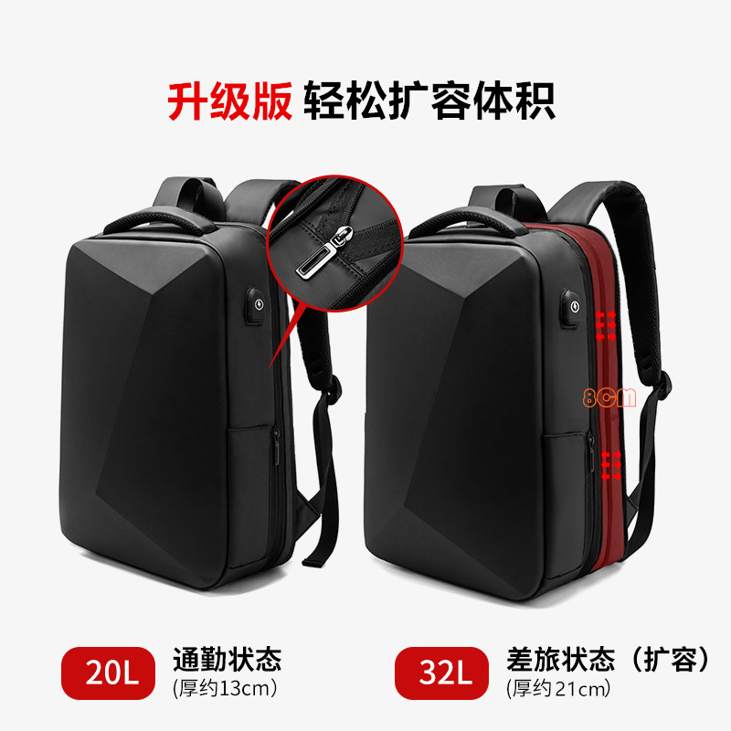 New Men&#039;s Backpack TSA Security Lock Backpack Business Travel Backpack Eva Hard Case Student Computer Backpack