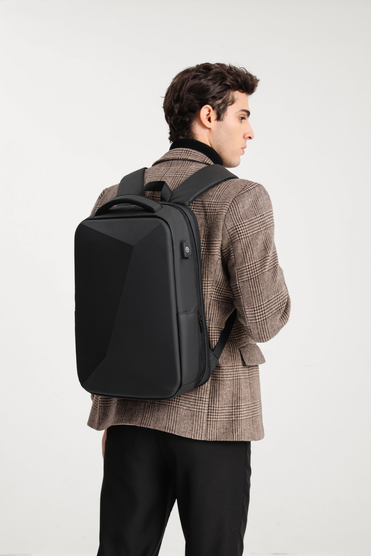 New Men's Backpack TSA Security Lock Backpack Business Travel Backpack Eva Hard Case Student Computer Backpack