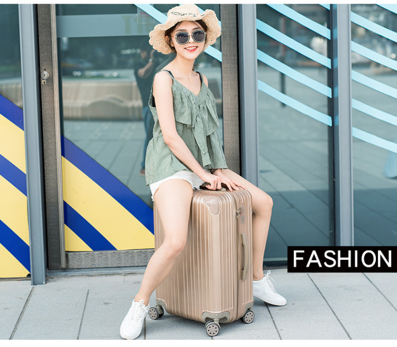 Luggage Universal Wheel Trolley Case 20-Inch Travel Student Suitcase with Combination Lock Korean Style Fresh Men and Women One Piece Dropshipping