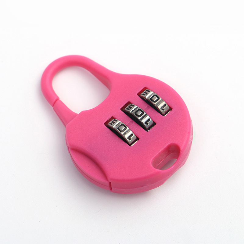 Plastic Padlock with Password Required Pencil Case Lock Luggage Bag Bag Mini Small Lock Household Drawer Lock