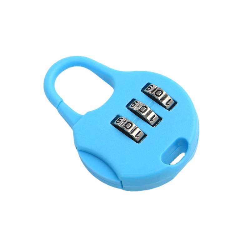 Plastic Padlock with Password Required Pencil Case Lock Luggage Bag Bag Mini Small Lock Household Drawer Lock