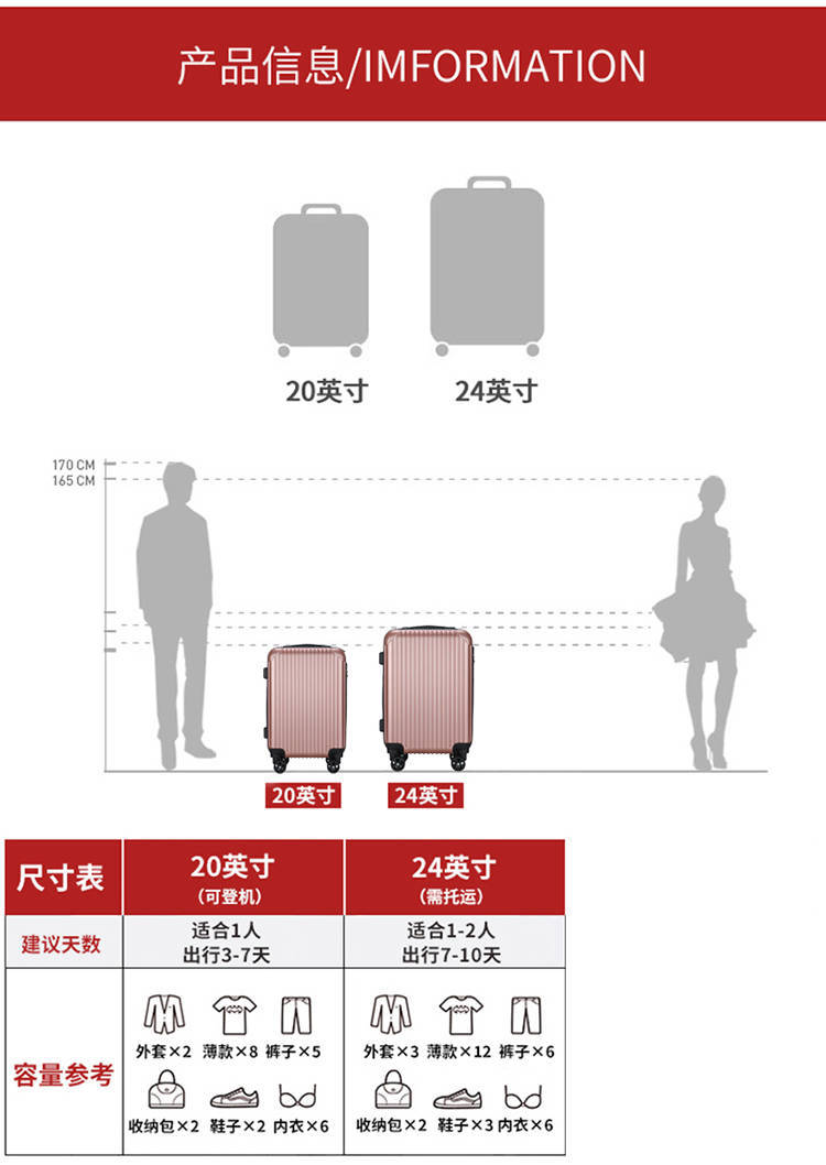New Style Gift Trolley Case 20-Inch Password Lock Universal Wheel Male and Female Students Password Suitcase Luggage Suitcase