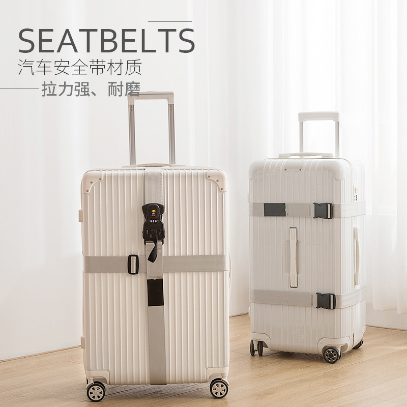 TSA Customs Code Lock Safety Belt Suitcase Band Trolley Case Packing Strap Luggage Strap
